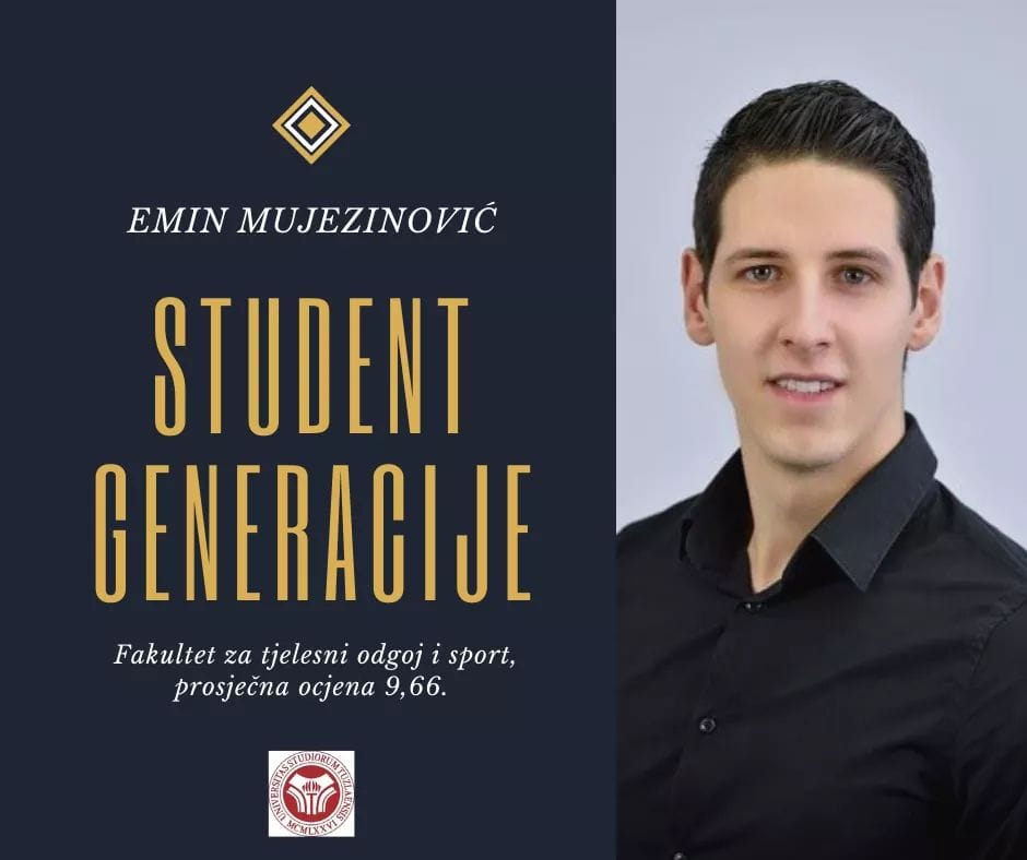 Tešnjak Emin Mujezinović student generacije na Univerzitetu u Tuzli