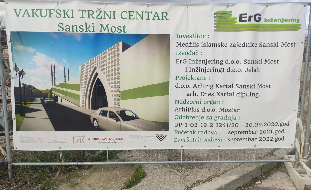 Islamska zajednica u Sanskom Mostu gradi vakufski tržni centar