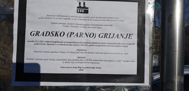 Tešnjaci uputili posljednji pozdrav gradskom grijanju