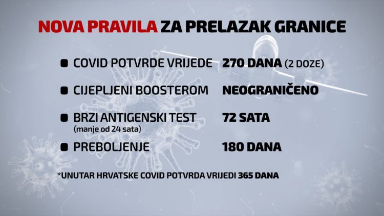 Na snazi nova pravila za prelazak hrvatske granice Na snazi nova pravila za prelazak hrvatske granice