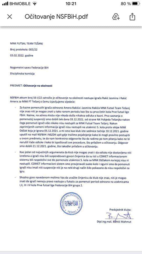 SKANDAL: FUTSAL TEAMU IZ TESNJA ODUZELI BODOVE SKANDAL: FUTSAL TEAMU IZ TESNJA ODUZELI BODOVE