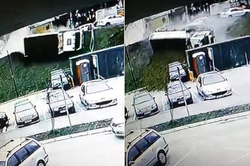 Nadzorne kamere snimile prevrtanje i slijetanje s ceste kamiona na Alipašinom Polju u Sarajevu Nadzorne kamere snimile prevrtanje i slijetanje s ceste kamiona na Alipašinom Polju u Sarajevu