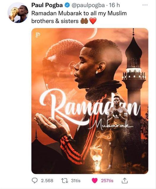 Paul Pogba fotografijom Šarene džamije iz Gračanice čestitao početak ramazana Paul Pogba fotografijom Šarene džamije iz Gračanice čestitao početak ramazana
