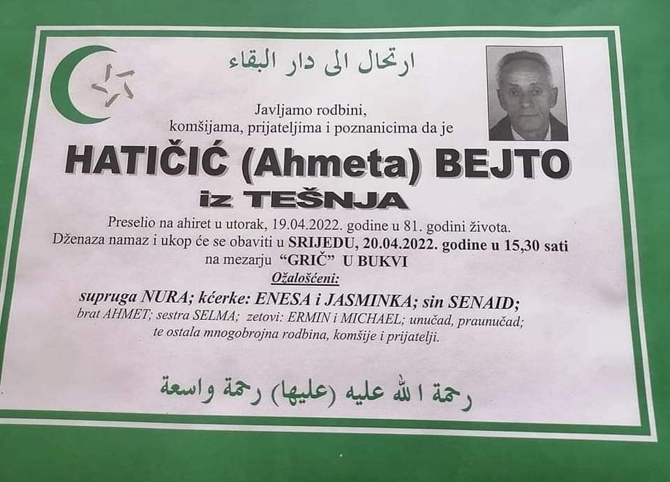 Napustio nas je čuvar Tešanjske tradicije Napustio nas je čuvar Tešanjske tradicije
