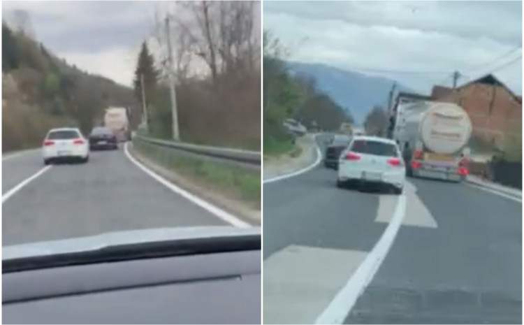 Video / Opasna vožnja službenih vozila pod pratnjom: Preticali na punoj liniji Video / Opasna vožnja službenih vozila pod pratnjom: Preticali na punoj liniji