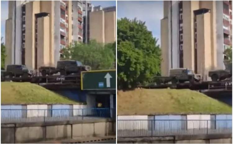Veliki vojni konvoj na putu za BiH: Brojni džipovi i tehnika prekrivena ceradom Veliki vojni konvoj na putu za BiH: Brojni džipovi i tehnika prekrivena ceradom