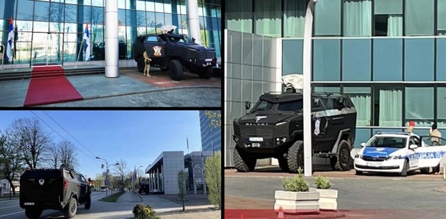 Dodik parkirao oklopna vozila pred zgradu Vlade RS-a: Čuva ga Specijalna antiteroristička jedinica Dodik parkirao oklopna vozila pred zgradu Vlade RS-a: Čuva ga Specijalna antiteroristička jedinica