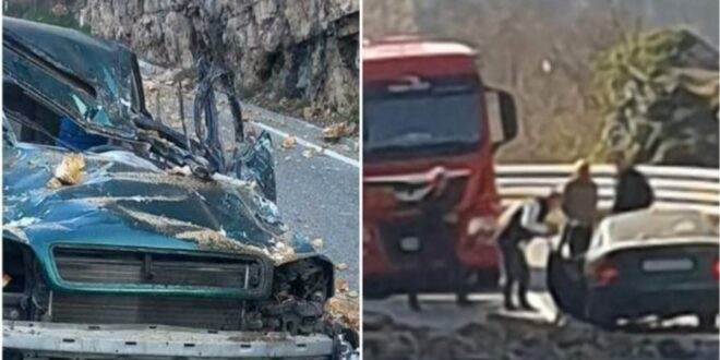 Detalji teške nesreće: Odronilo se kamenje i palo na automobil, dvoje povrijeđeno Detalji teške nesreće: Odronilo se kamenje i palo na automobil, dvoje povrijeđeno