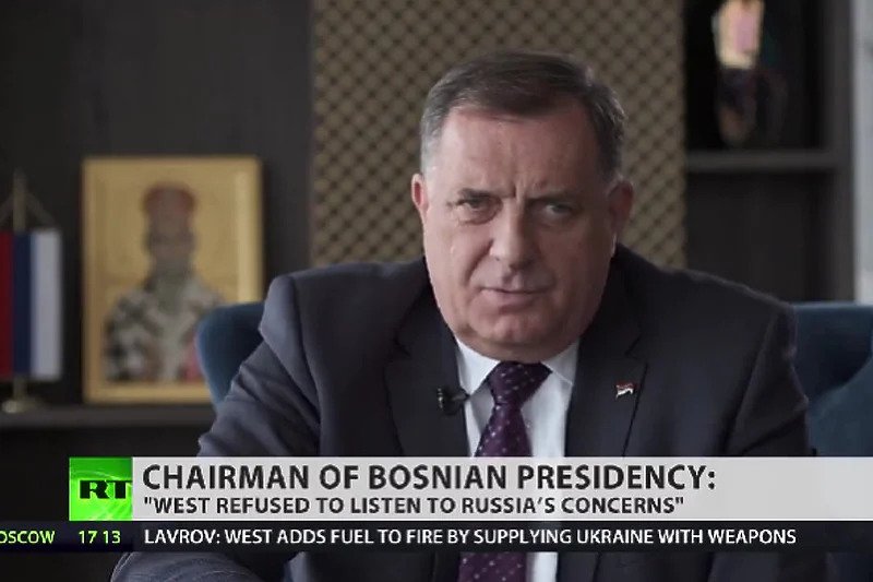 Milorad Dodik govorio za Russia Today: Optužio zapadne zemlje za rat u Ukrajini Milorad Dodik govorio za Russia Today: Optužio zapadne zemlje za rat u Ukrajini