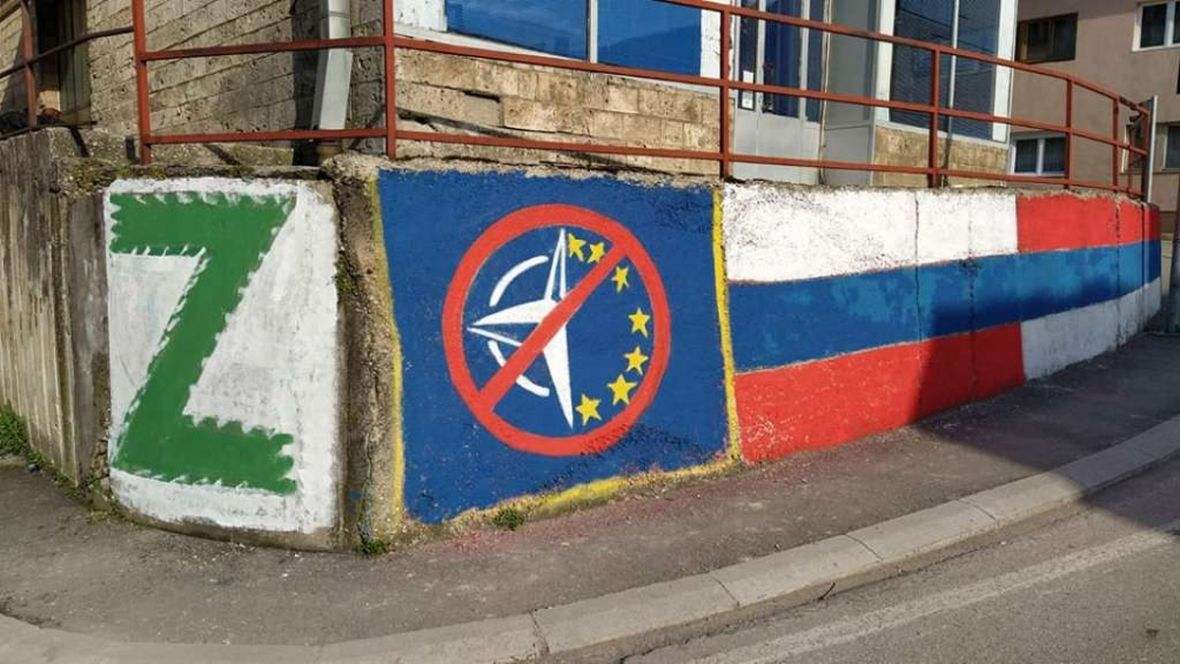 BiH: U Višegradu grafit sa slovom "Z" i podrška Rusiji