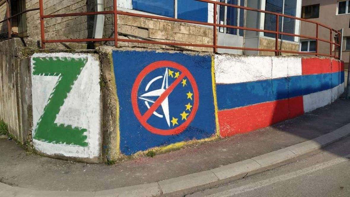 BiH: U Višegradu grafit sa slovom "Z" i podrška Rusiji