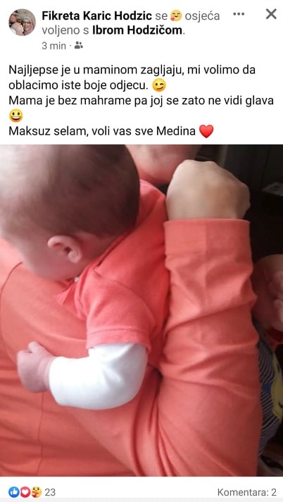 FIKRETA KARIĆ HODŽIĆ PODIJELILA PRESLATKU FOTOGRAFIJU S KĆERKOM: NAJLJEPŠE JE U MAMINOM ZAGRLJAJU FIKRETA KARIĆ HODŽIĆ PODIJELILA PRESLATKU FOTOGRAFIJU S KĆERKOM: NAJLJEPŠE JE U MAMINOM ZAGRLJAJU