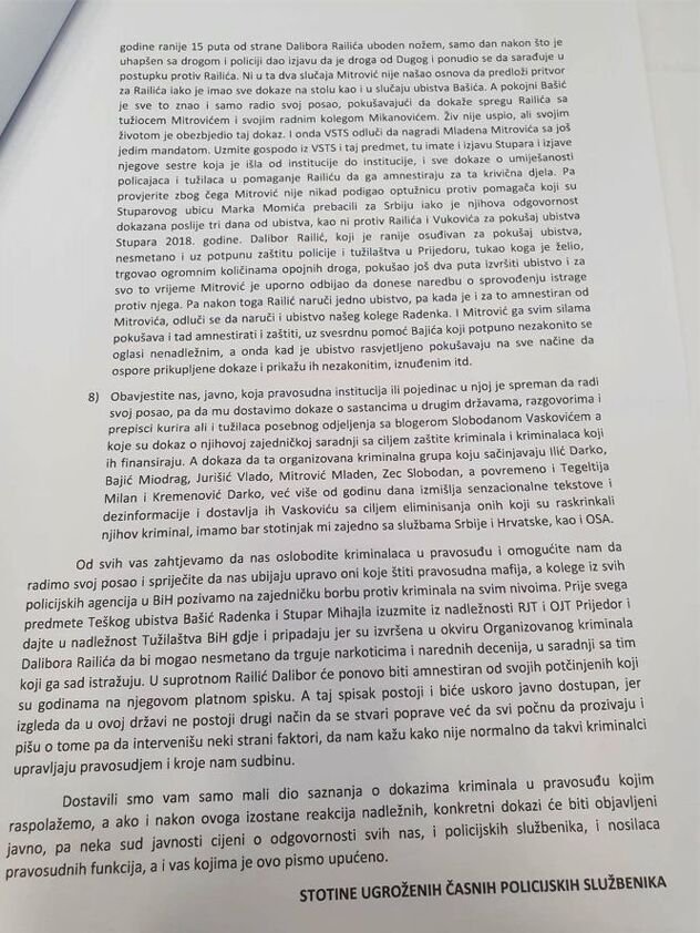 Policajci MUP-a RS-a šokirali pismom o ubistvu Radenka Bašića, pominju i Milana Tegeltiju