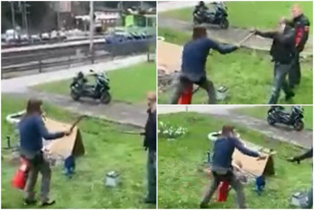 Bosanac 'zavrtio' janje u avliji pa mu Švicarac gasio ražanj protupožarnim aparatom Bosanac 'zavrtio' janje u avliji pa mu Švicarac gasio ražanj protupožarnim aparatom