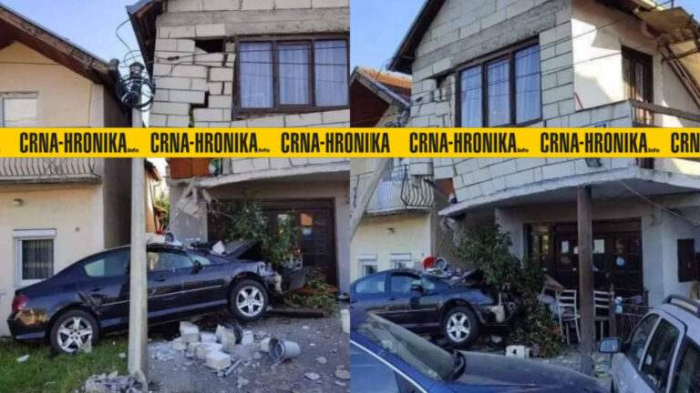 (FOTO) UTRKIVALI SE PO IZLASKU IZ KAFANE I NA KRAJU ZABILI U KUĆU, UMALO JE SRUŠILI (FOTO) UTRKIVALI SE PO IZLASKU IZ KAFANE I NA KRAJU ZABILI U KUĆU, UMALO JE SRUŠILI