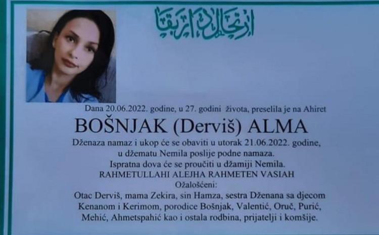 Zenica obavijena tugom: Preminula medicinska sestra Alma Bošnjak (27)