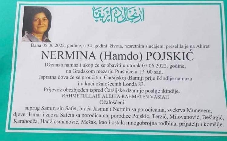 Danas dženaza ubijenoj radnici fotokopirnice u Zenici Danas dženaza ubijenoj radnici fotokopirnice u Zenici