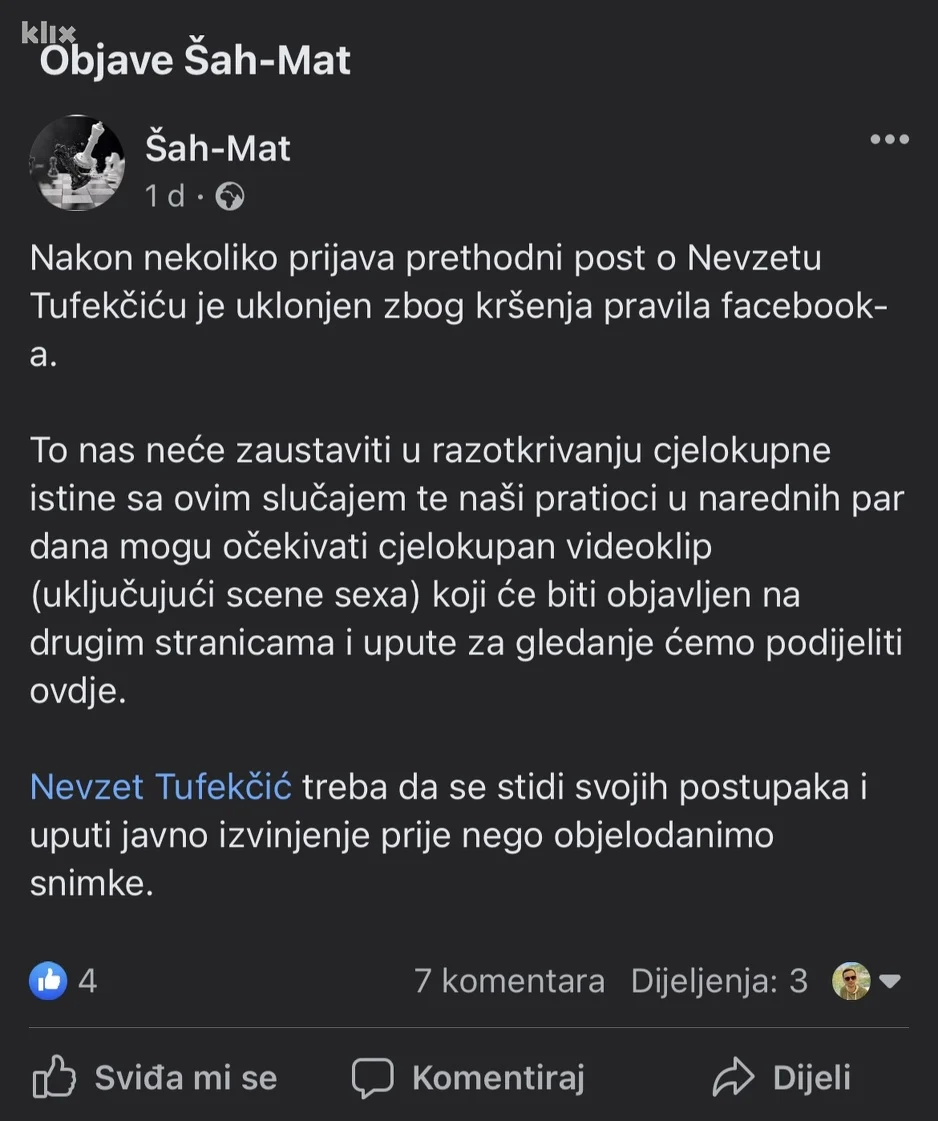 OBJAVLJENI KOMPROMITIRAJUĆI VIDEOSNIMAK: Bivšeg direktora Centra za socijalni rad u Banovićima optužuju za seksualne ucjene OBJAVLJENI KOMPROMITIRAJUĆI VIDEOSNIMAK: Bivšeg direktora Centra za socijalni rad u Banovićima optužuju za seksualne ucjene