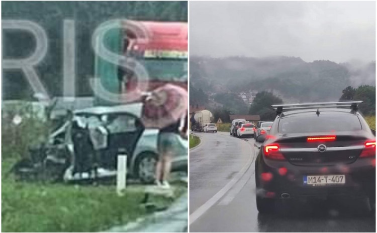 Sudar kamiona i automobila na magistralnom putu M-17, jedna osoba teško povrijeđena Sudar kamiona i automobila na magistralnom putu M-17, jedna osoba teško povrijeđena