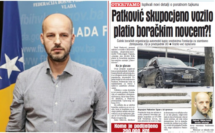 Podignuta optužnica protiv Šerifa Patkovića: Koristio automobil od 84 hiljade kupljen boračkim novcem