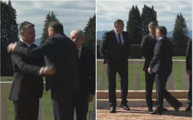 Milanović Komšiću i Džaferoviću samo pružio ruku, Dodika izgrlio Milanović Komšiću i Džaferoviću samo pružio ruku, Dodika izgrlio