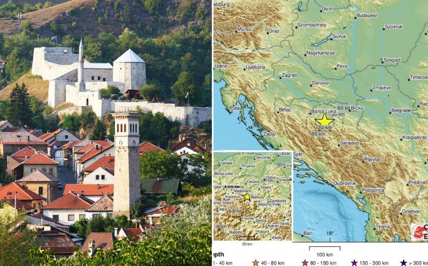 Snažan zemljotres 27 kilometara od Travnika