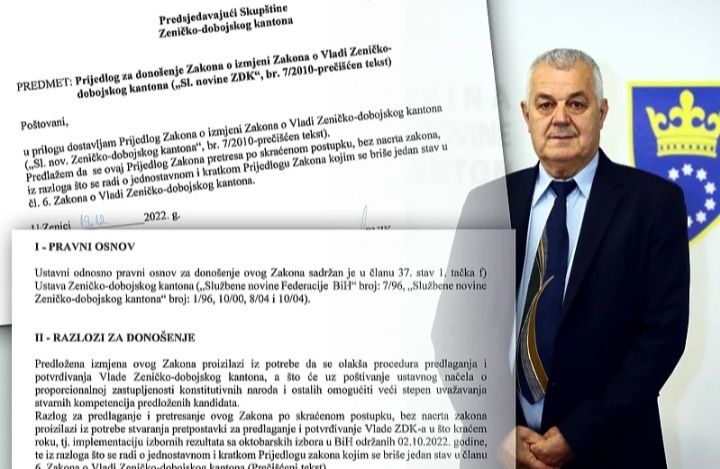 Zastupnik Vinko Marić (BHI-KF) traži da se zbog "viška" Hrvata mijenja zakon o Vladi ZDK