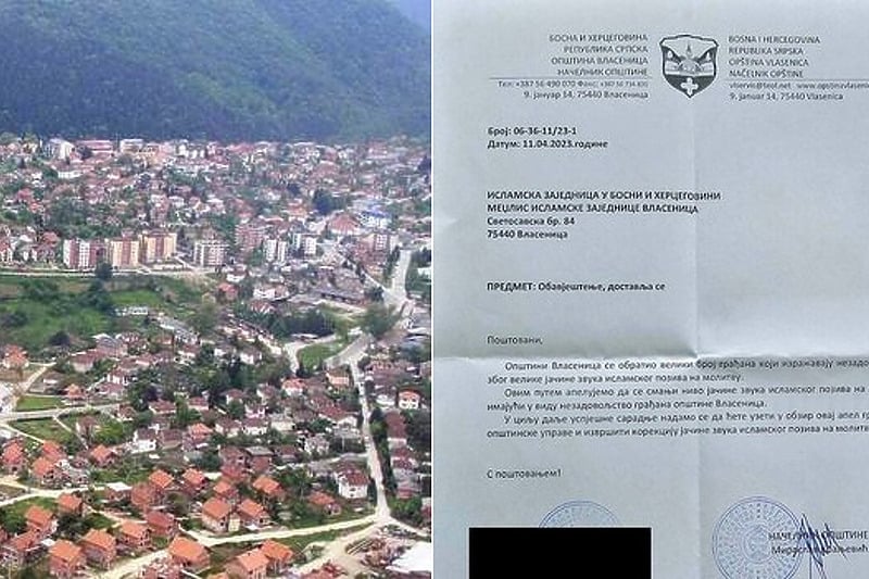 Načelnik Vlasenice zatražio da se smanji nivo jačine zvuka ezana u tom gradu