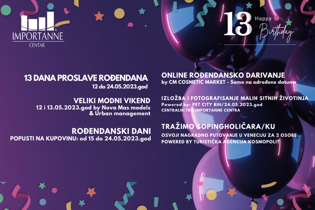 Velika proslava 13. rođendana Importanne centra Velika proslava 13. rođendana Importanne centra