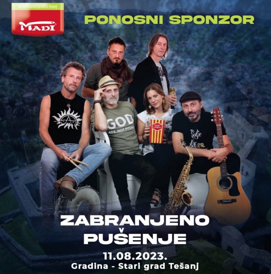MADI – PONOSNI SPONZOR KONCERTA GRUPE ZABRANJENO PUŠENJE