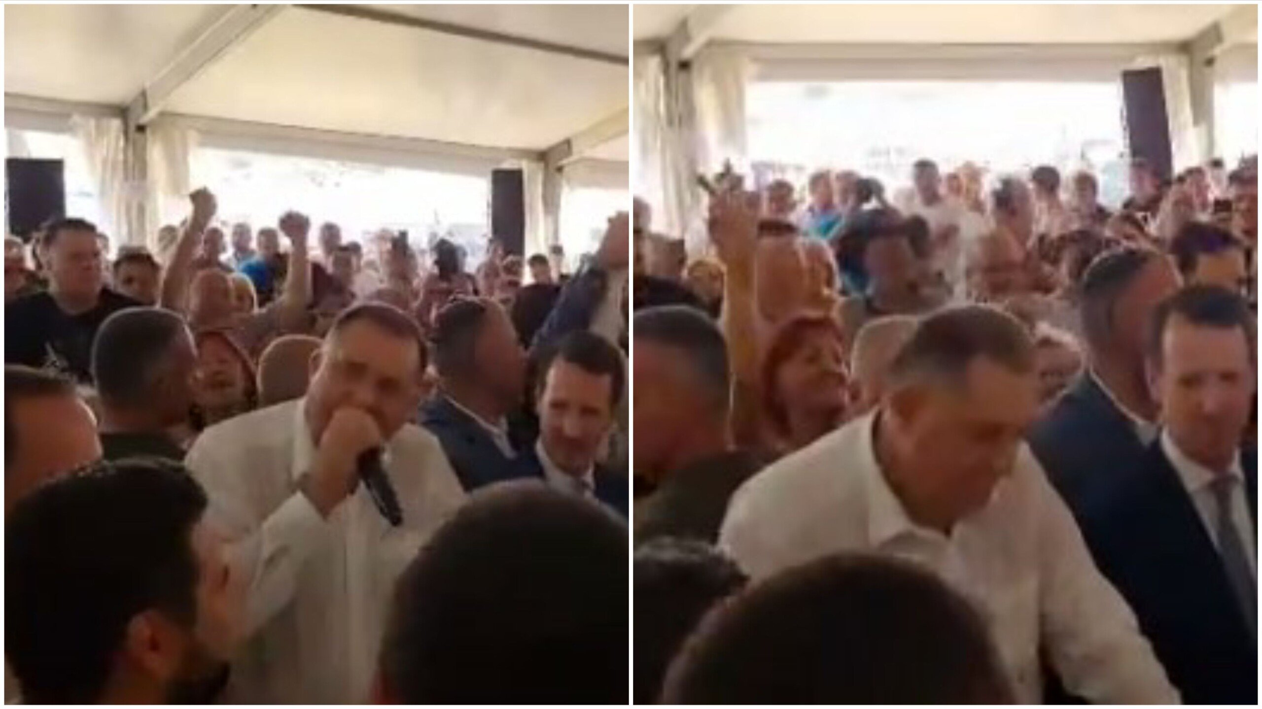 Dodik jedva dočekao da se prihvati mikrofona: Ore se pjesme Baje Malog Knindže uz tri prsta u zraku