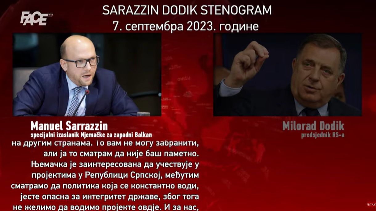 Face TV objavio stenogram razgovora Saracina i Dodika: "Rakija Vam je bolja nego politika"