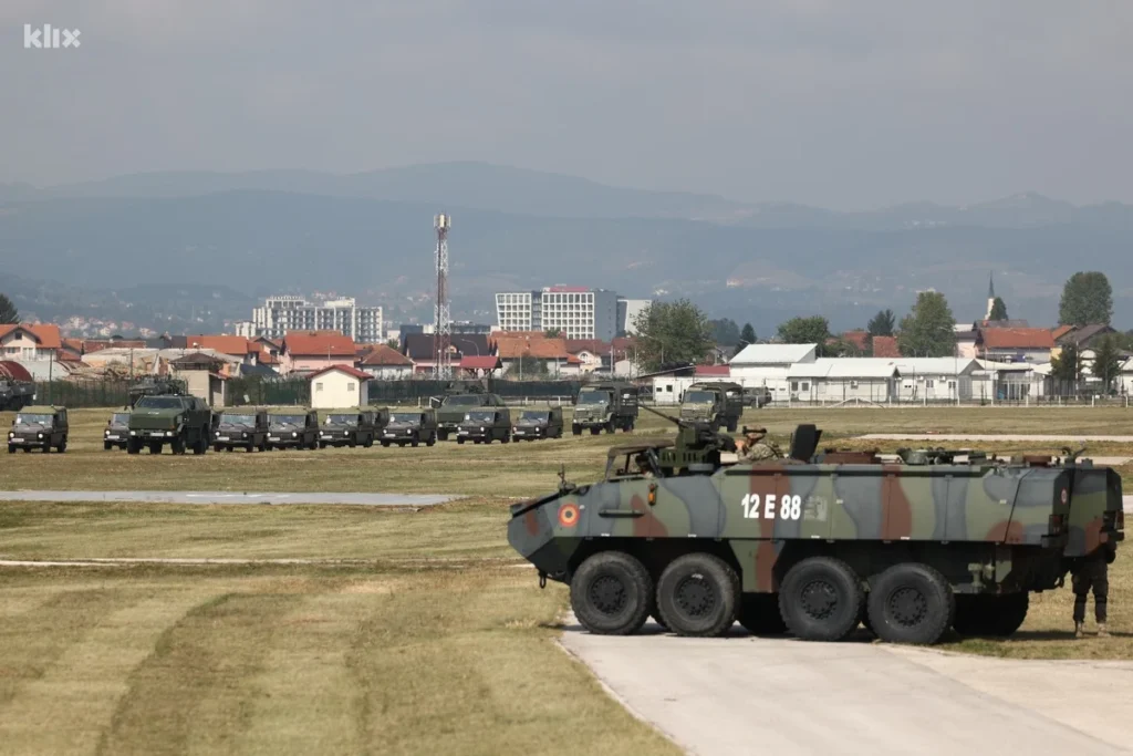 Pogledajte EUFOR-ovu vježbu u bazi Butmir kod Sarajeva: Korišteni transporteri, ali i letjelice