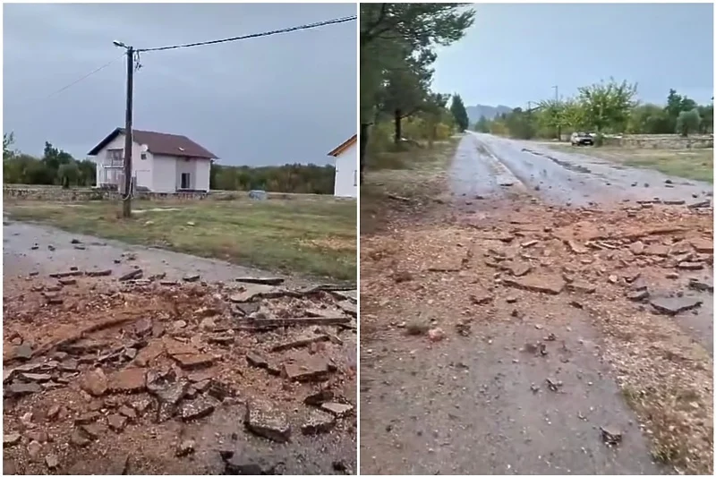Udar groma potpuno uništio lokalnu cestu kod Ljubuškog