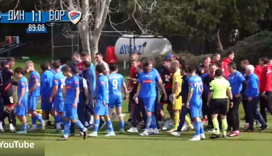 Utakmica između Dinama i Borca iz Banja Luke potpuno prekinuta zbog tučnjave! Utakmica između Dinama i Borca iz Banja Luke potpuno prekinuta zbog tučnjave!
