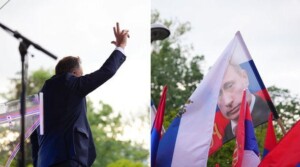 Počeo skup u Banjoj Luci: Dodik prisutne pozdravio s tri prsta, vijore se zastave diktatora Putina